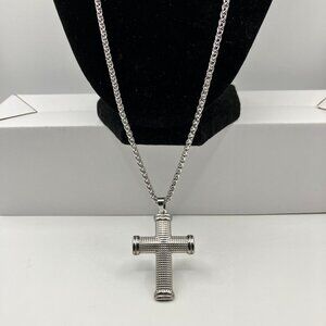 Stainless Steel Cross Pendant Necklace Chunky Chain Brand NEW U Pick Chain